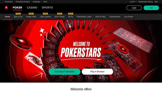 PokerStars Belgium casino screenshot